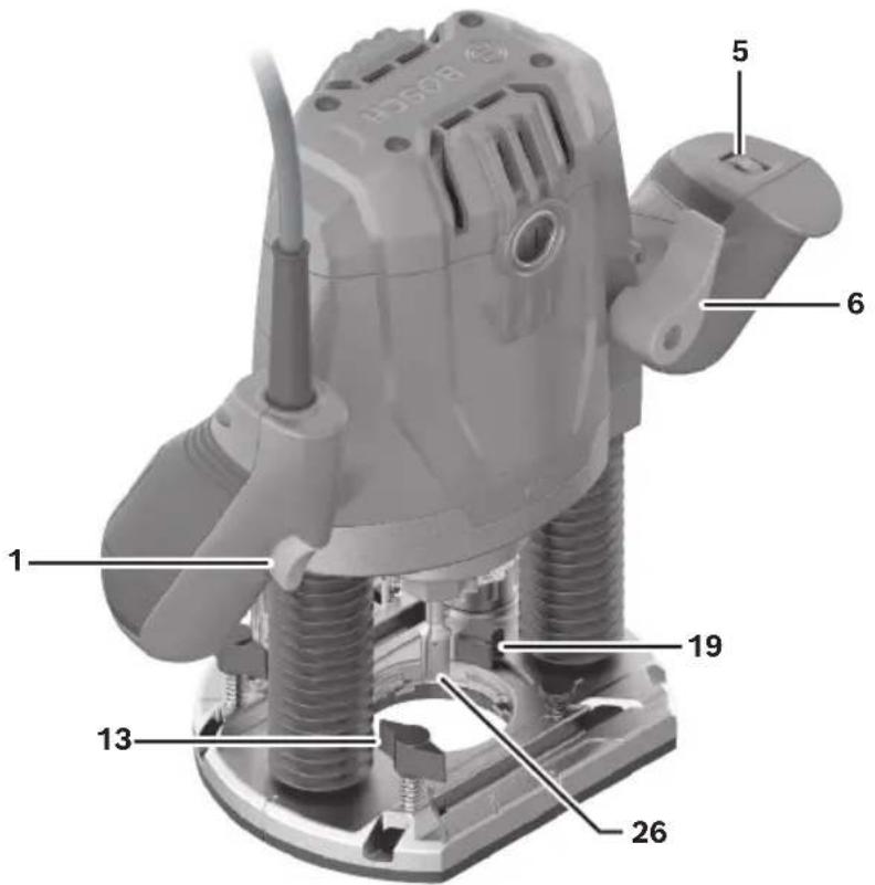 BOSCH GOF 13-25 Professional - Familiarización con su fresadora de inmersión alámbrica GOF13-25 - 1