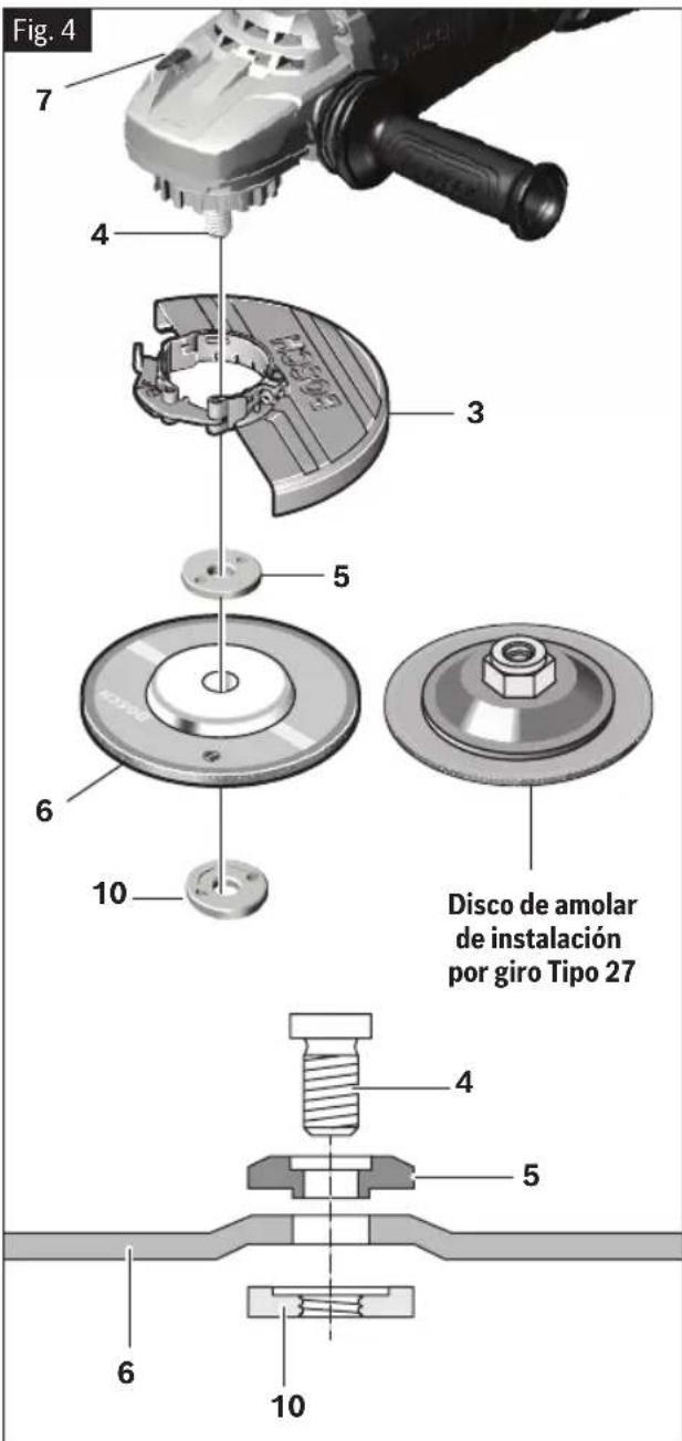 BOSCH GWS25-180JR Professional - Para instalar el rueda de amolar - 1