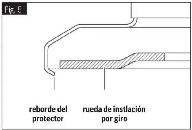 BOSCH GWS25-180JR Professional - Cuando utilice ruedas de instalación por giro - 1