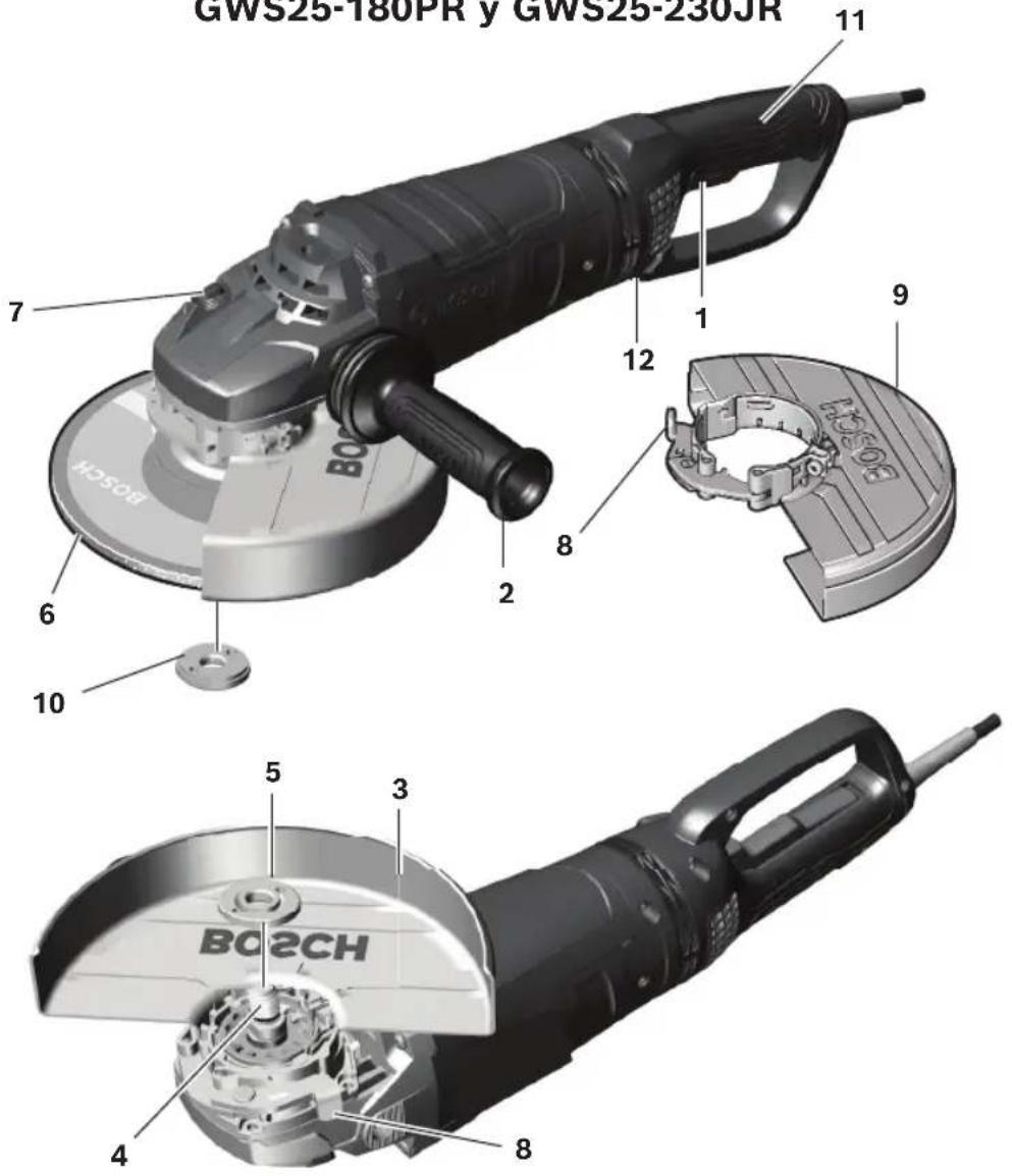 BOSCH GWS25-180JR Professional - Conociendo su producto - 1