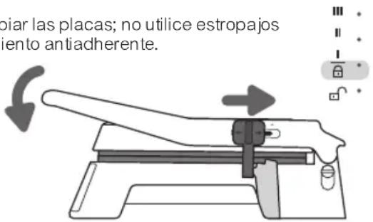 piar las placas; no utilice estropajos iento antiadherente.