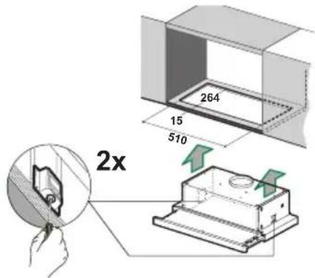 Atag WV6092A - Drilling holes in the supporting surface and mounting the hood - 2