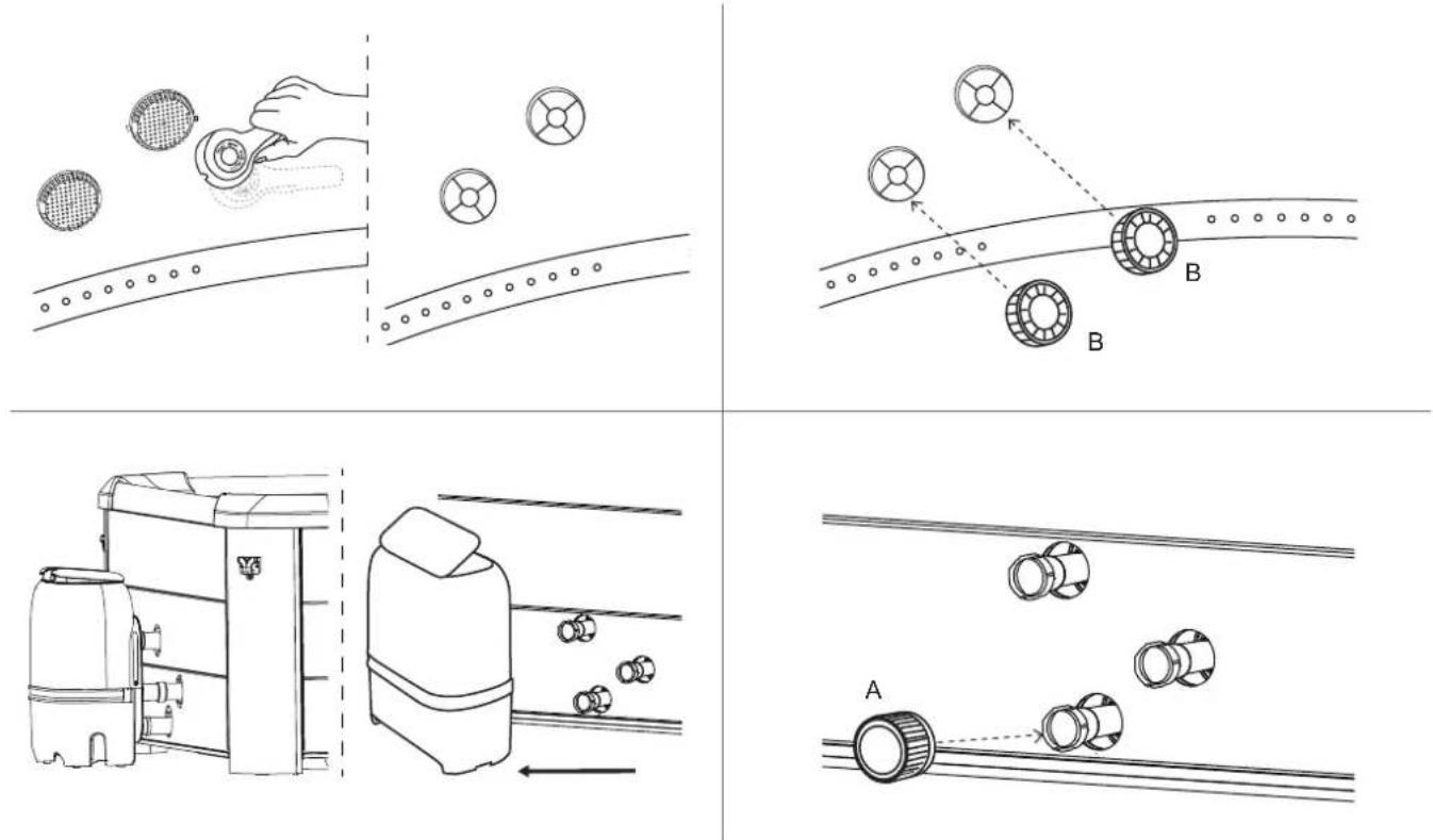 MSpa Tribeca F-TR062 - Instructions concernant le blocage du canal eau/air - 3