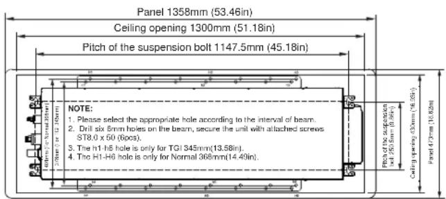 HAIER US09AB2BEA - Install The One-Way Ceiling Cassette: - 1