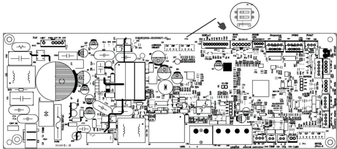 HAIER US09AB2BEA - Si le capteur de fuite n'est pas nécessaire ou installé, veillez à placer le commutateur DIP 2-2 sur OFF (voir l'illustration de droite). - 1