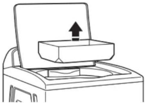 MAYTAG MTW5605RW - Retirer les matériaux d'emballage de l'intérieur de la laveuse - 1