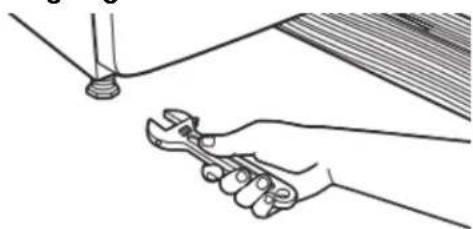 MAYTAG MED7205RR - Adjust leveling legs - 1