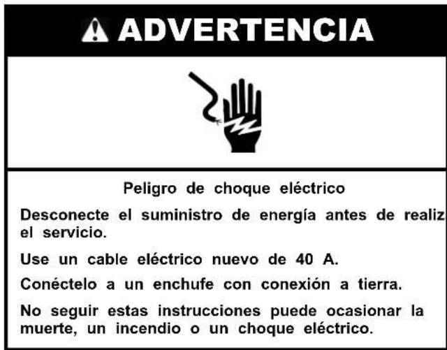 WHIRLPOOL WSES3330TW - Conexión electrica, en EE. UU. Unicamente - 1