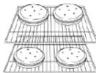 WHIRLPOOL YWSES3330TW - Positionnement des grilles et des ustensiles de cuisson au FOUR - 2