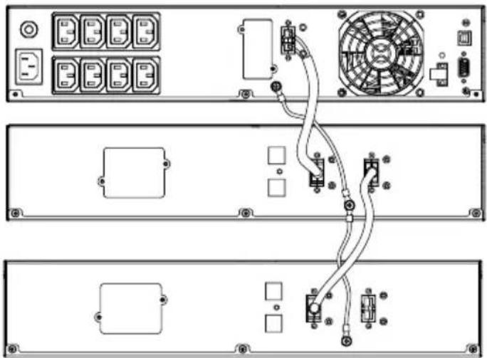 CONCEPTRONIC EBM01R24VB - LIGAÇÃ O n.º 2: MÓ DULO DE ALIMENTAÇÃO O (UPS) COM VÁ RIOS MÓ DULOS DE BATERIAS - 1