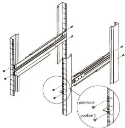 CONCEPTRONIC EBM01R24VB - Passo 2: Instalação das calhas de rack - 2