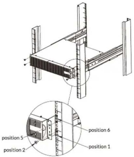 CONCEPTRONIC EBM01R24VB - lépés: Az akkumulátormodul beszerelése a rackbe - 1