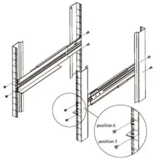 CONCEPTRONIC EBM01R24VB - lépés: Rack sínek felszerelése - 2