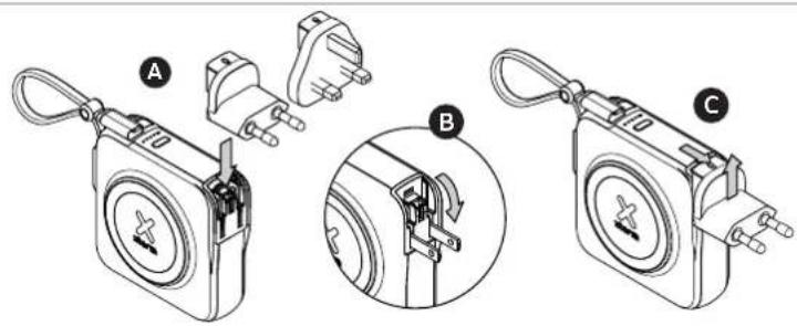 Xtorm XTPP101 - CHANGING THE PLUGS AC CHARGING3 4 - 1