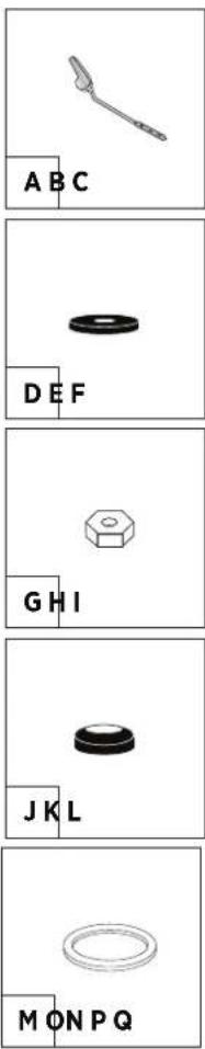 CRAFT + MAIN Easley Flush Guard TL-5800AFH - HARDWARE & PARTS LIST - 1