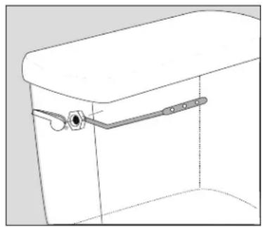 CRAFT + MAIN Easley Flush Guard TL-5800AFH - ÉTAPE 6 INSTALLATION DU LEVIER DU RÉSERVOIR - 1
