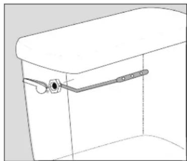 CRAFT + MAIN Easley Flush Guard TL-5800AFH - PASO 6 CÓMO INSTALAR LA PALANCA DEL TANQUE - 1