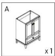 CRAFT + MAIN Jaxon JXWVT2435DS - PARTS LIST / LIST DES PIEÇES / LISTA DE PARTES - 1
