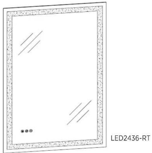 CRAFT + MAIN LED4836-RT - Espejo iluminado con LED sintonizable y sensores táctiles antiniebla LED2436-RT / LED4836-RT - 1