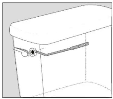 CRAFT + MAIN Easley Flush Guard TL-5800AFH-EW - STEP 6 INSTALLING TANK LEVER - 1