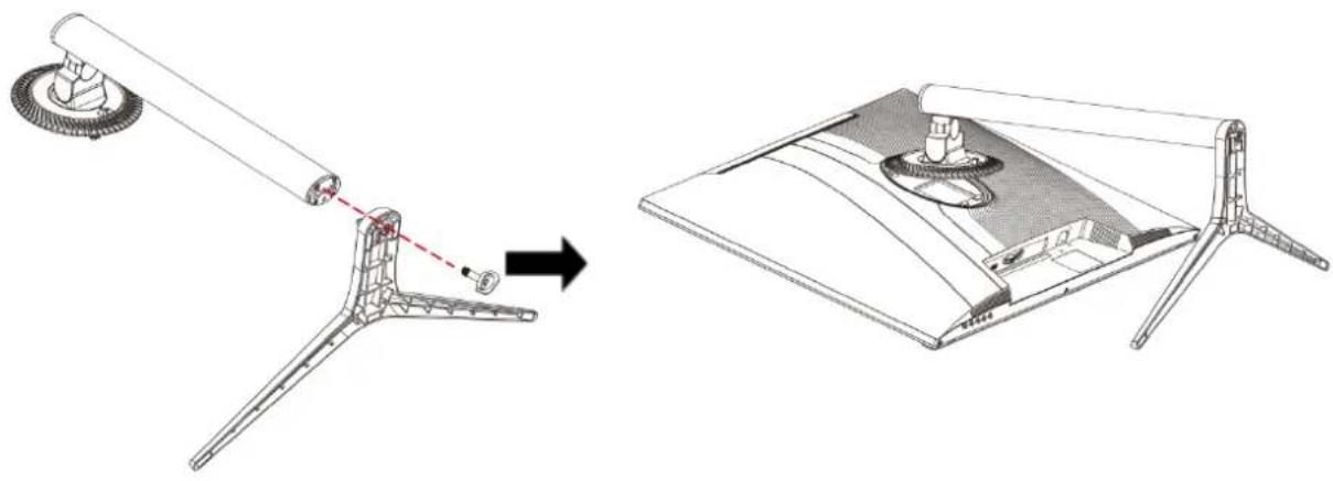 Japannext JN-IPS326K-HSPC9 - Assembling the monitor base - 1