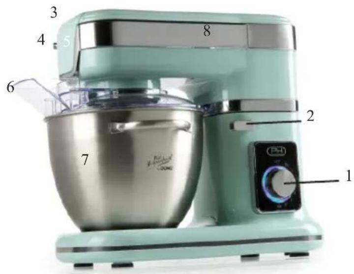 DOMO DO9115KR - Pétrir/hacher/battre - 12