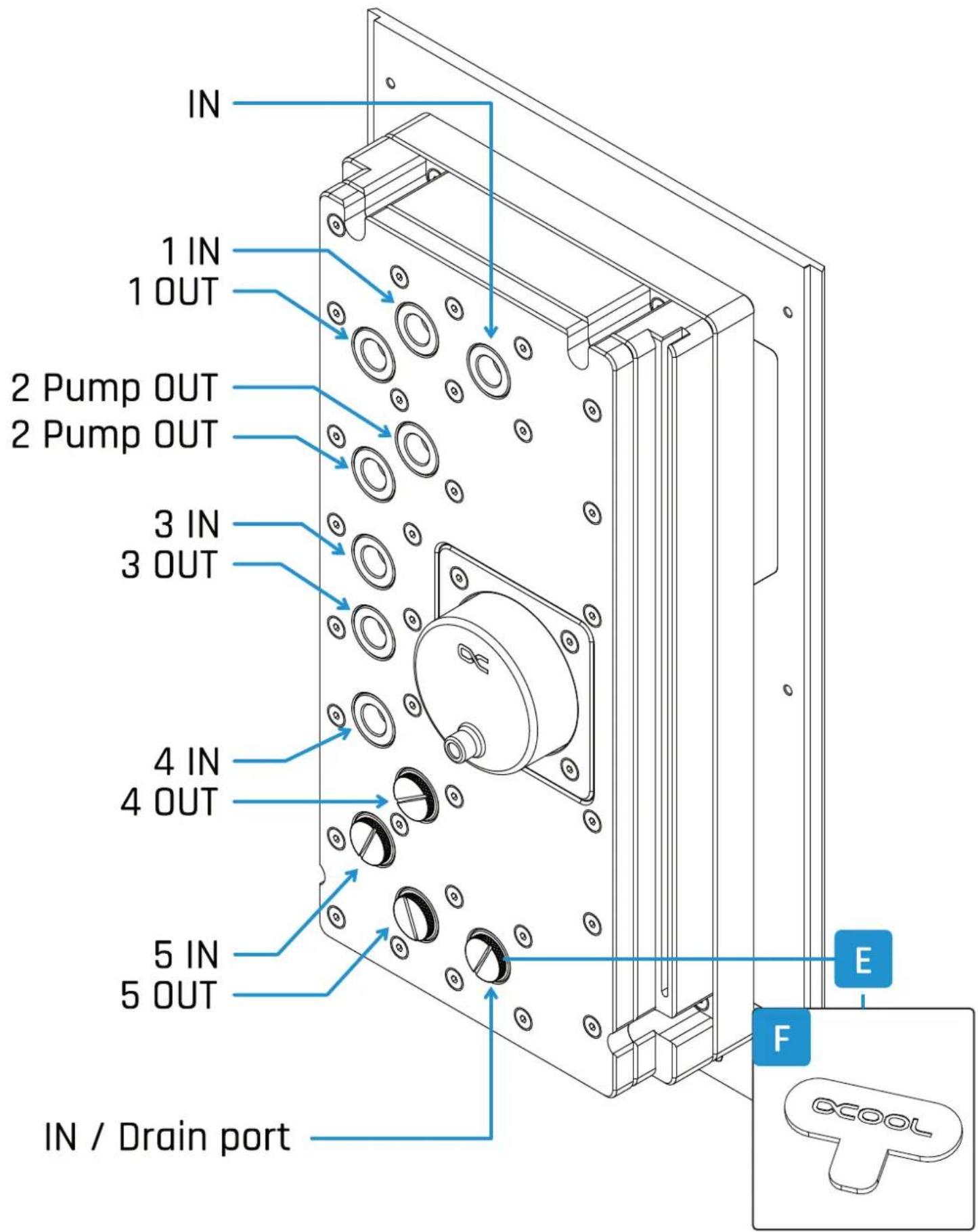 Alphacool Apex Distro Plate Dark Base Pro 901 - 4