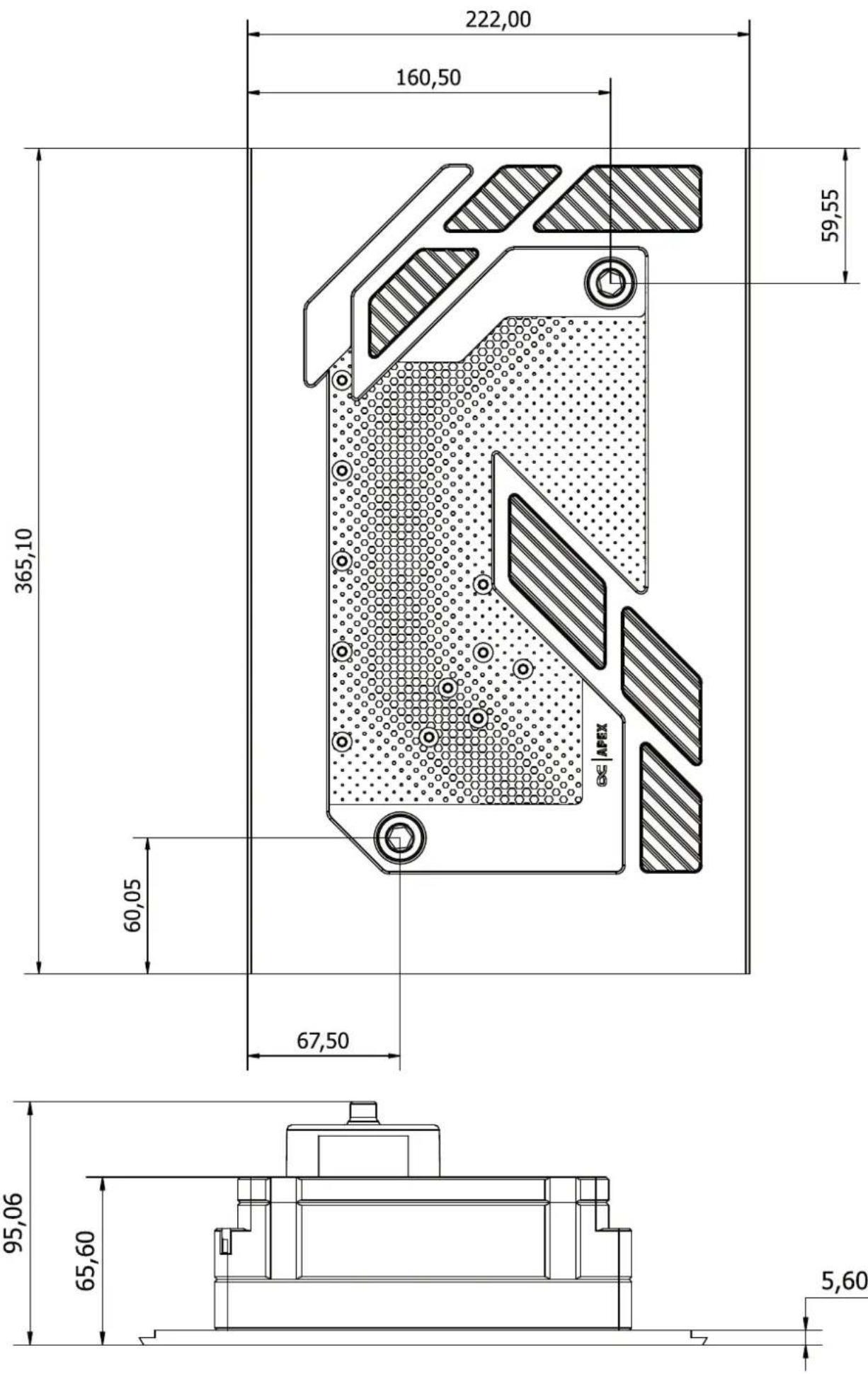Alphacool Apex Distro Plate Dark Base Pro 901 - 9
