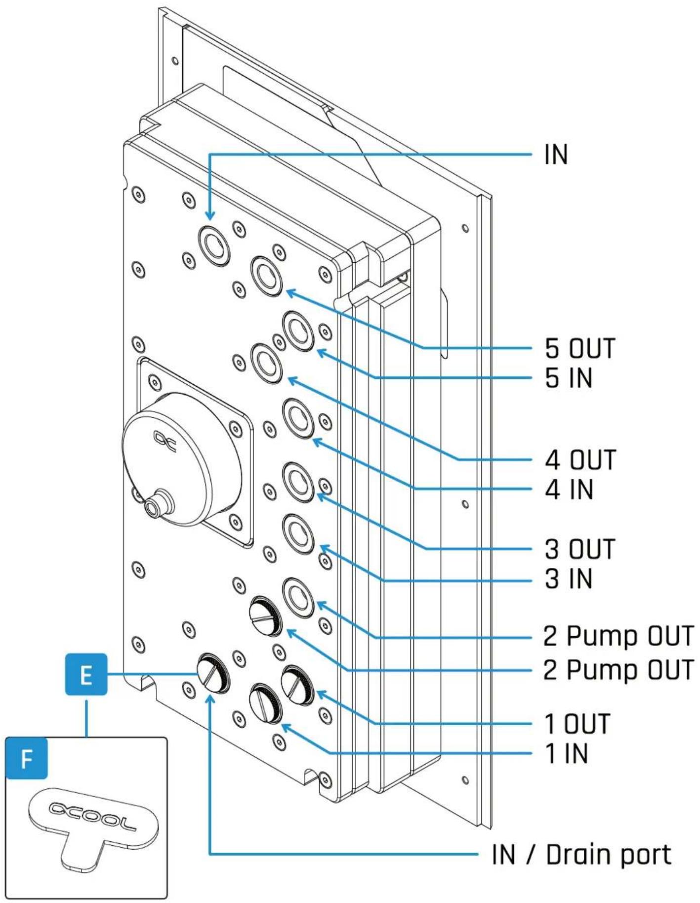 Alphacool Apex Distro Plate Dark Base Pro 901 - 3