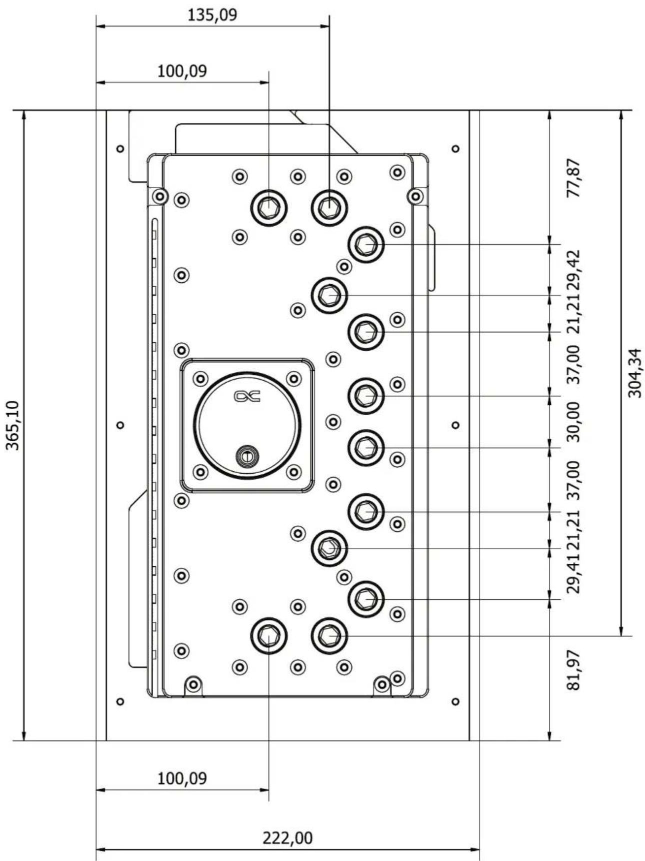Alphacool Apex Distro Plate Dark Base Pro 901 - 8