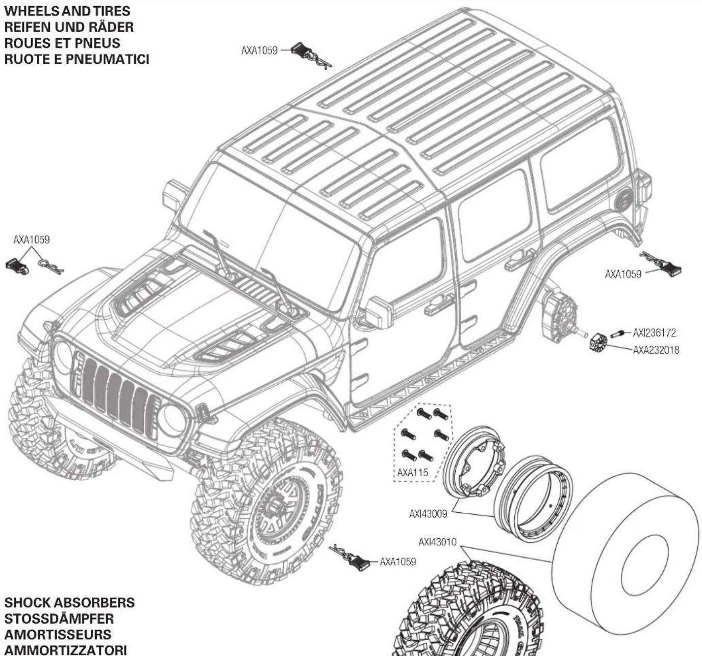 Axial SCX10 III Jeep JLU Wrangler - UTILIZZO DELLA TRASMISSIONE DIG - 6