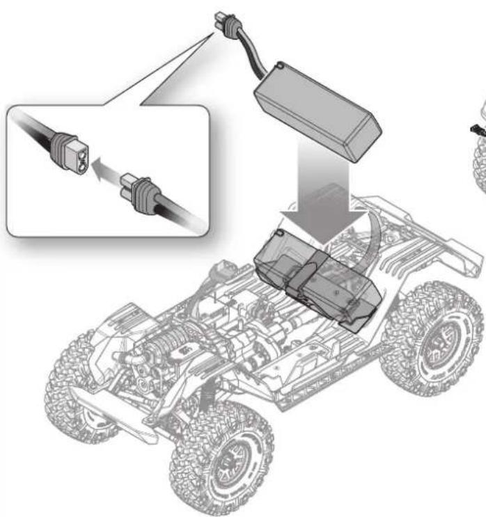 Axial SCX10 III Jeep JLU Wrangler - INSTALL THE VEHICLE BATTERY - 2