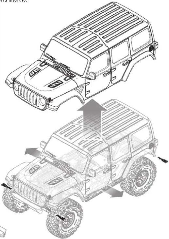 Axial SCX10 III Jeep JLU Wrangler - INSTALLARE LA BATTERIA DEL VEICOLO - 1