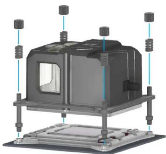 Alphacool Eisbaer Pro ES Solo - SOCKET ASSEMBLY SOCKELMONTAGE INSTALLATION DU SOCLE - 2