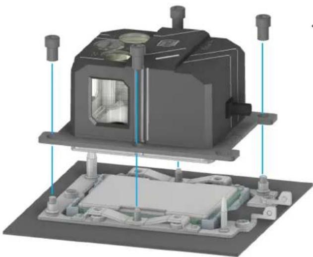Alphacool Eisbaer Pro ES Solo - SOCKET ASSEMBLY SOCKELMONTAGE INSTALLATION DU SOCLE - 1