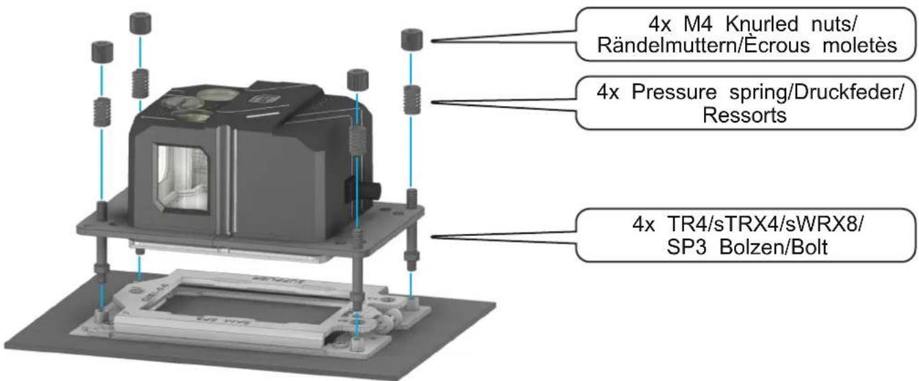 Alphacool Eisbaer Pro ES Solo - SOCKET ASSEMBLY SOCKELMONTAGE INSTALLATION DU SOCLE - 2