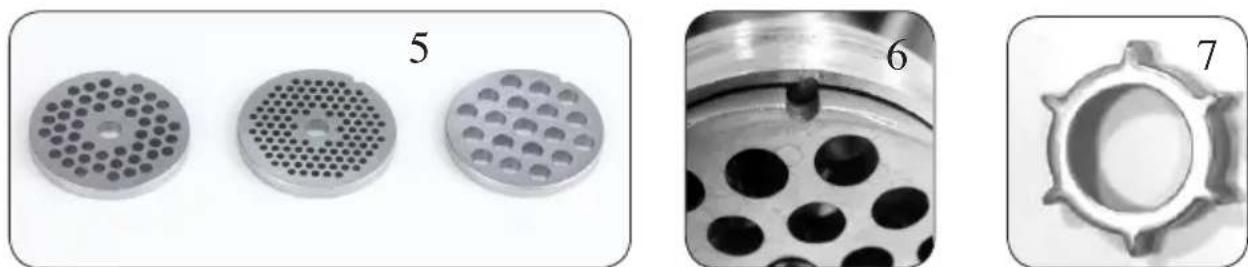 DOMO DO9170KR - OPTIONAL ACCESSORIES: FITTING MEAT GRINDER - 3