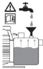 T.I.P. LTP 250/25 - Filling the pump with water, venting the system - 2