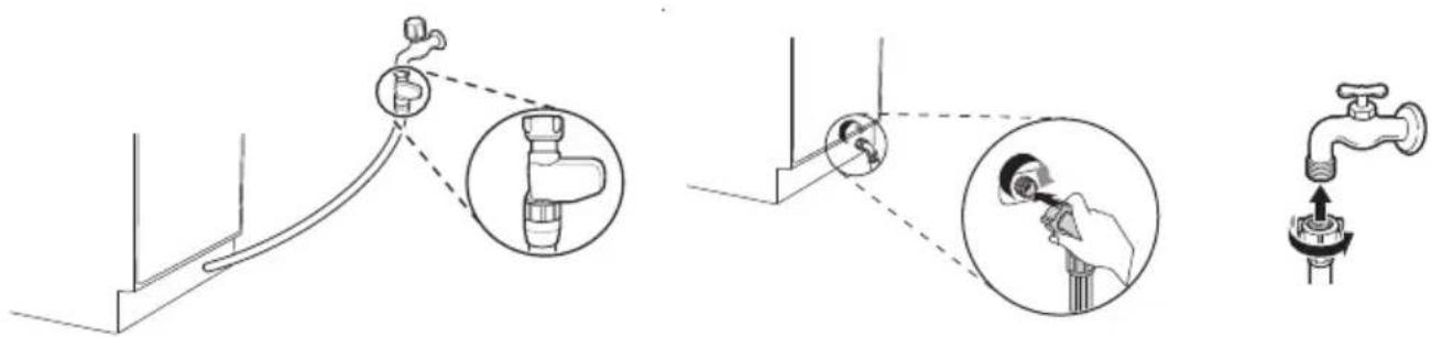 Klarstein Luxara 60 - CONNECTING THE WATER INLET HOSE - 1
