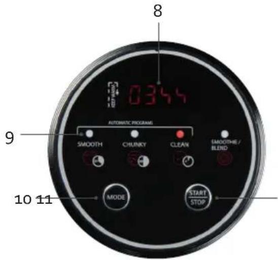 DOMO DO732BL - CONTROL PANEL - 1