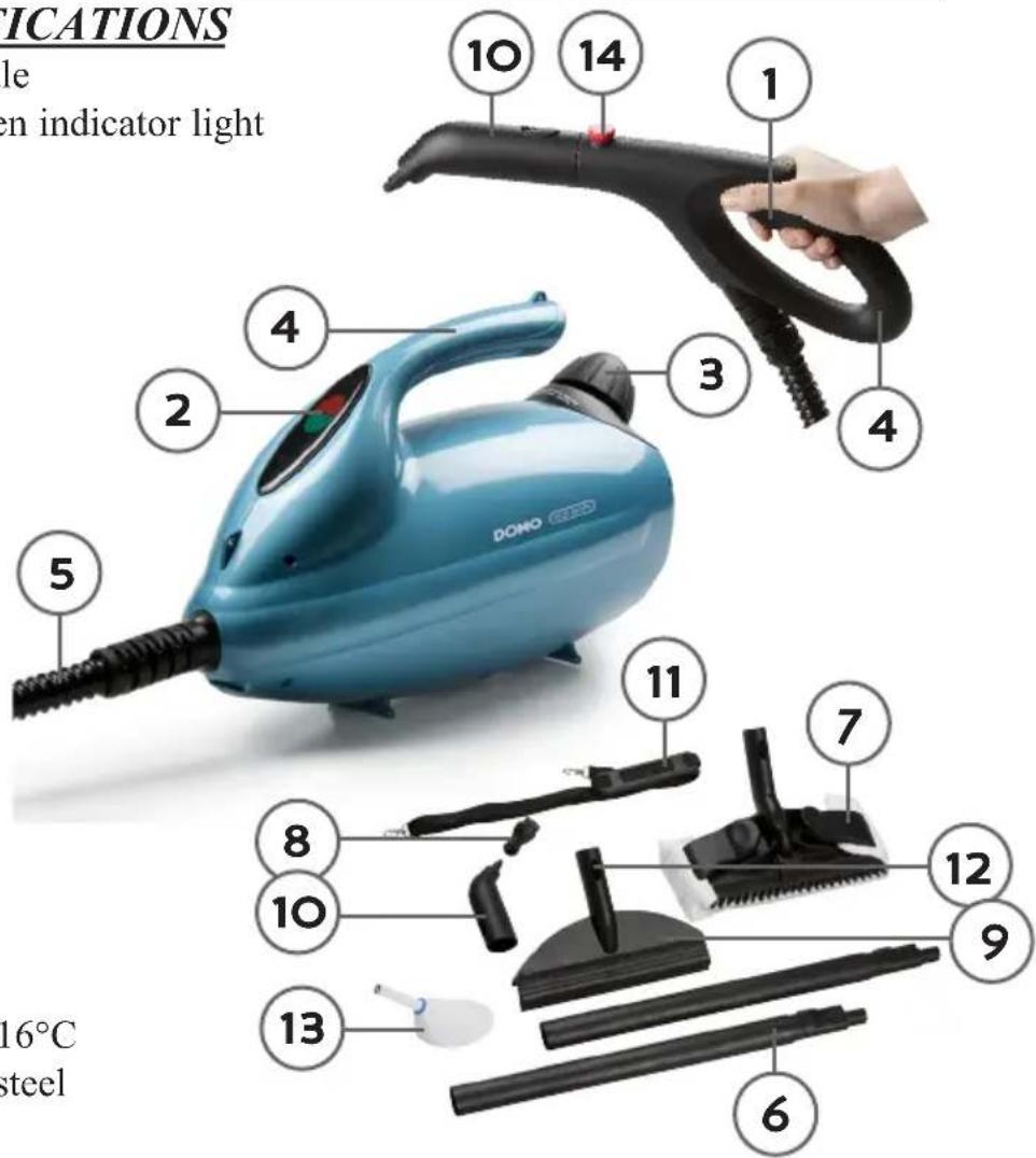 DOMO DO231SR - PARTS AND SPECIFICATIONS - 1