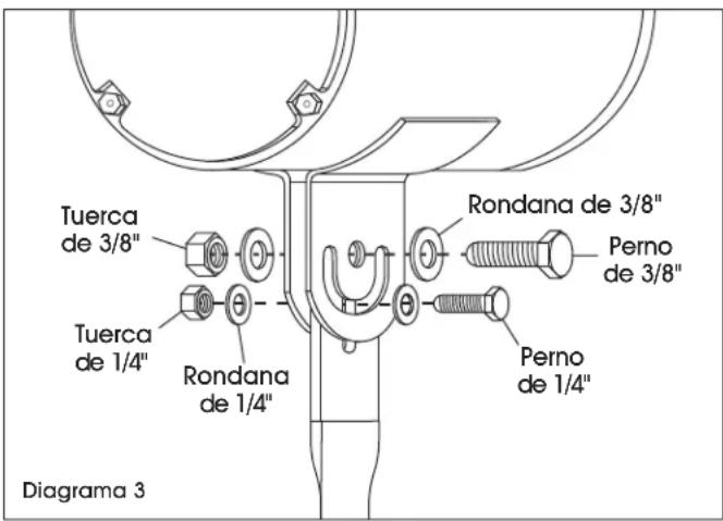 Uline H-6439 - FIJAR EL VENTILADOR AL PEDESTAL - 3