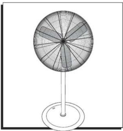 Uline H-6438 - VENTILATEUR ROBUSTE FIXE SUR PIED - 2