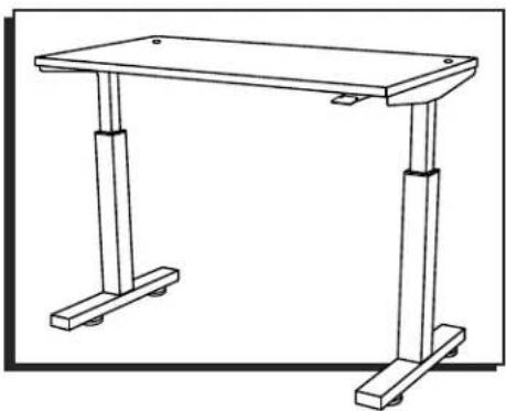 Uline H-10243 - BUREAU PNEUMATIQUE À HAUTEUR RÉGLABLE - 1