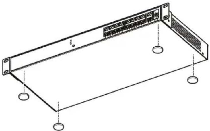 AXIS T8516 - Montage du produit sur un bureau ou une étagère - 1