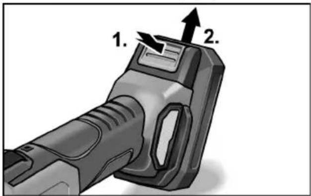 Flex L 125 18.0-EC - Inserting/replacing the battery - 2