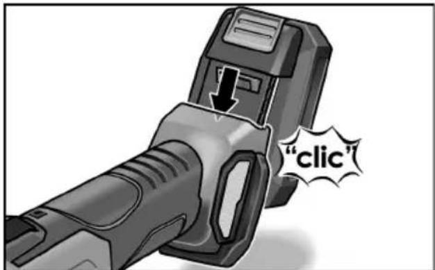 Flex L 125 18.0-EC - Vloženie/výmena akumulátora - 1