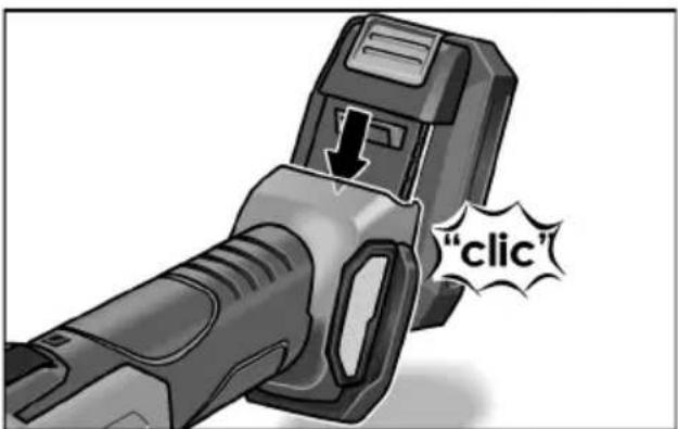 Flex L 125 18.0-EC - Inserimento / sostituzione della batteria - 1