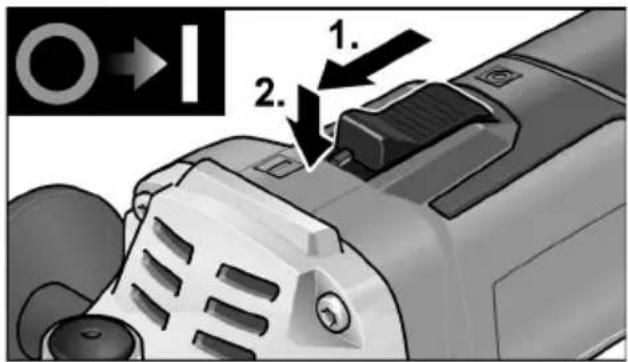 Flex L 125 18.0-EC - Ligar e desligar - 2