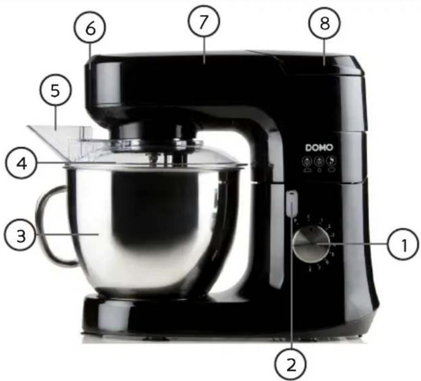 DOMO DO1002KR - ONDERDELEN - 1